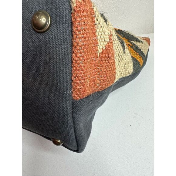 Panache Women's Handwoven Jute Embroidered Leather Tote Bag - Picture 6 of 10